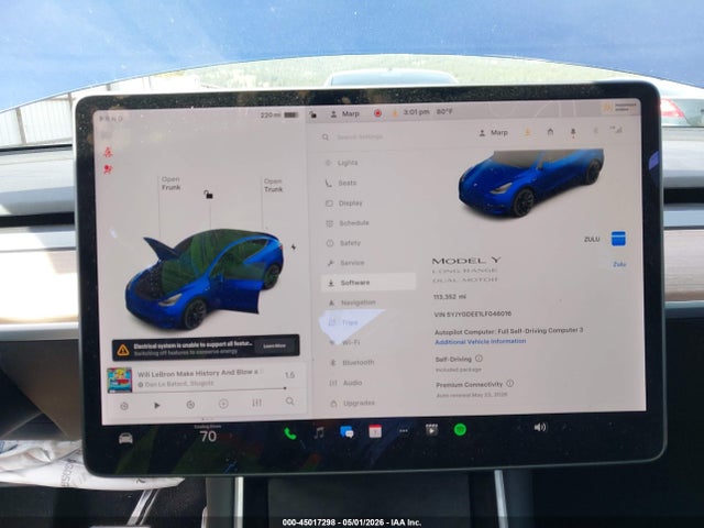 5YJYGDEE1LF046016 Tesla Model Y Long Range Dual Motor All-wheel Drive