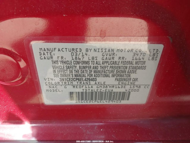 Nissan Versa Note Sv 2014 3N1CE2CP6EL429403 Image 9