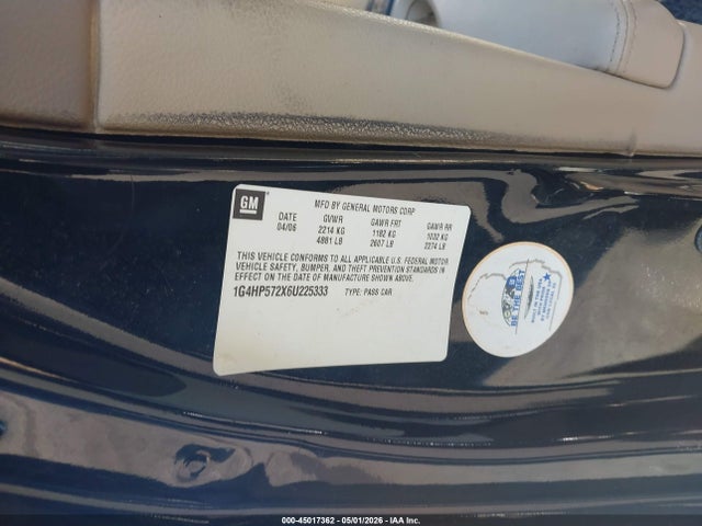 Auction sale of the 2006 Buick Lucerne Cx, vin: 1G4HP572X6U225333, lot number: 45017362