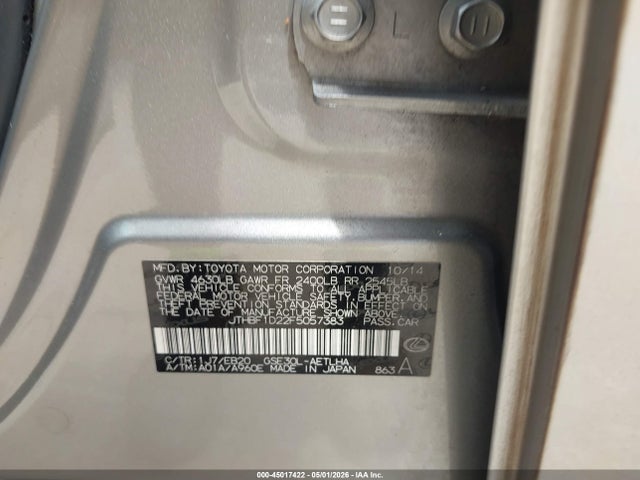 2015 Lexus Is 250 მანქანა იყიდება აუქციონზე, vin: JTHBF1D22F5057383, აუქციონის ნომერი: 45017422