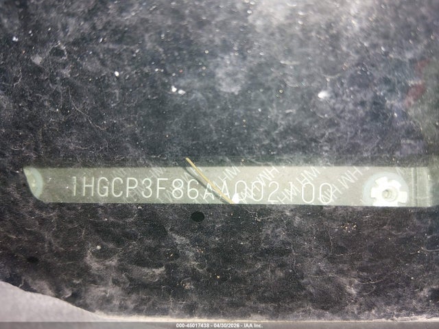2010 Honda Accord 3.5 Ex-l მანქანა იყიდება აუქციონზე, vin: 1HGCP3F86AA002100, აუქციონის ნომერი: 45017438