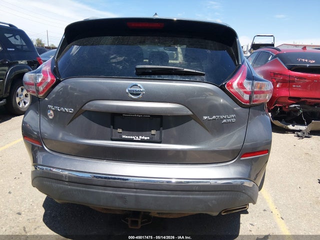 45017475 :رقم المزاد ، 5N1AZ2MHXFN253923 vin ، 2015 Nissan Murano Platinum مزاد بيع