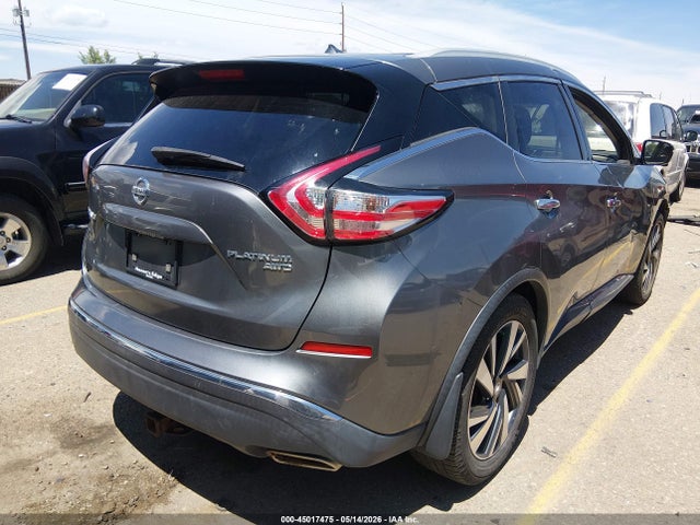 45017475 :رقم المزاد ، 5N1AZ2MHXFN253923 vin ، 2015 Nissan Murano Platinum مزاد بيع