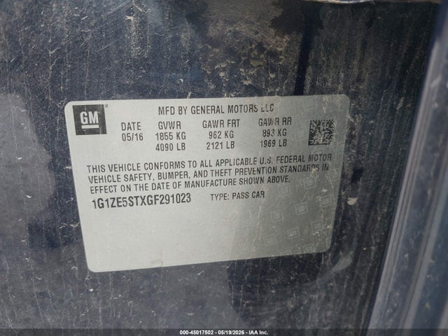 1G1ZE5STXGF291023 Chevrolet MALIBU 1LT