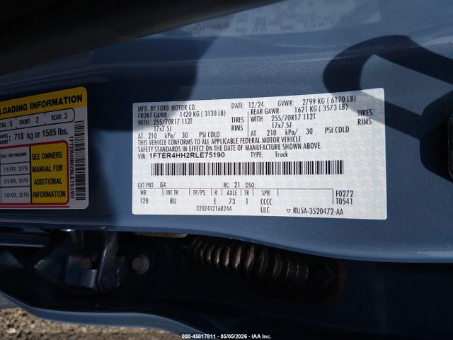 Продаж на аукціоні авто 2024 Ford Ranger Xlt, vin: 1FTER4HH2RLE75190, номер лоту: 45017811