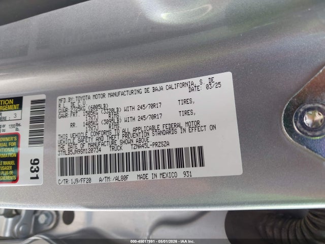 Toyota Tacoma Sr5 2025 3TMLB5JN9SM120734 Image 9