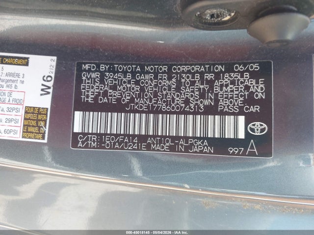Продаж на аукціоні авто 2006 Scion Tc, vin: JTKDE177860074313, номер лоту: 45018145
