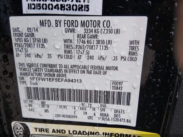 Ford F-150 Xlt 2014 1FTFW1EF5EFA94313 Image 9