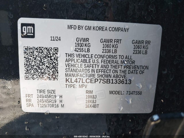 2025 Buick Envista Avenir Fwd მანქანა იყიდება აუქციონზე, vin: KL47LCEP7SB133613, აუქციონის ნომერი: 45018342