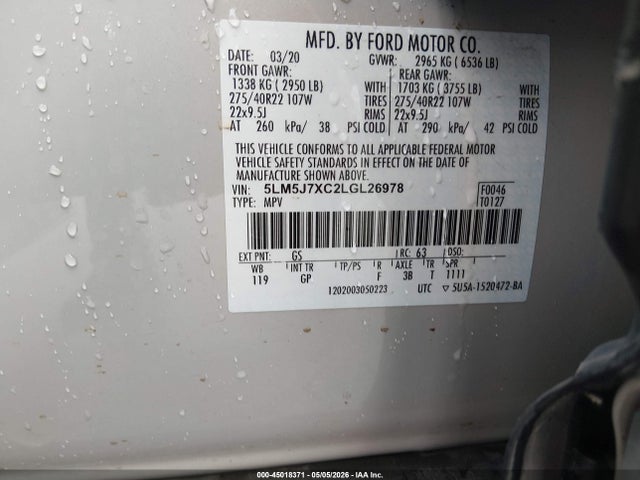 Lincoln Aviator Reserve 2020 5LM5J7XC2LGL26978 Image 9