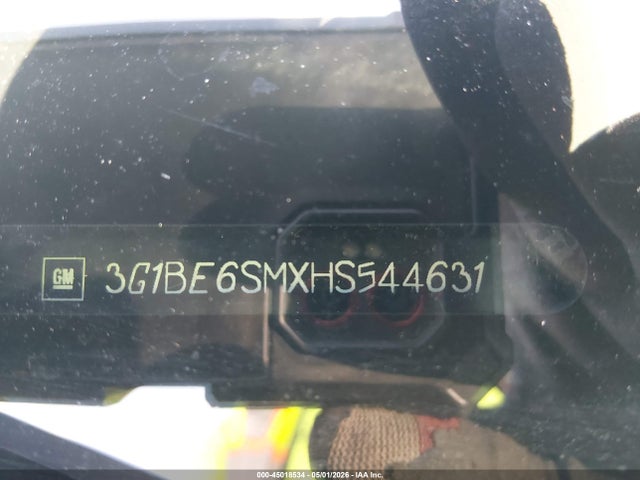 45018534 :رقم المزاد ، 3G1BE6SMXHS544631 vin ، 2017 Chevrolet Cruze Lt Auto مزاد بيع