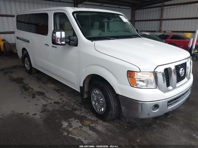 2019 Nissan Nv Passenger Nv3500 Hd Sl V8 მანქანა იყიდება აუქციონზე, vin: 5BZAF0AA7KN853107, აუქციონის ნომერი: 45018560
