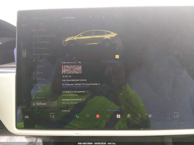 Aukcja sprzedaży 2022 Tesla Model X Plaid Tri Motor All-wheel Drive, vin: 7SAXCBE69NF330245, numer aukcji: 45018906
