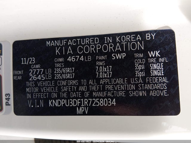 KIA Sportage Lx 2024 KNDPU3DF1R7258034 Image 9