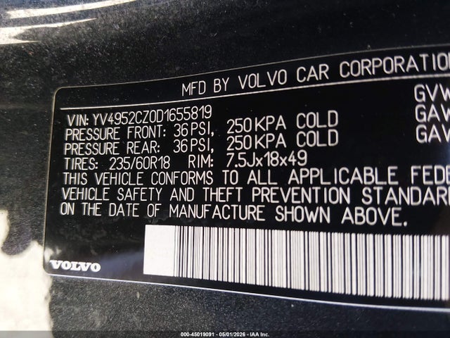 Aukcja sprzedaży 2013 Volvo Xc90 3.2 Platinum, vin: YV4952CZ0D1655819, numer aukcji: 45019091