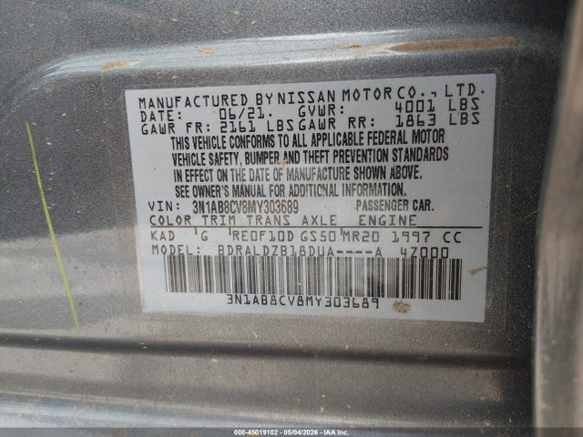 3N1AB8CV8MY303689 Nissan Sentra Sv Xtronic Cvt