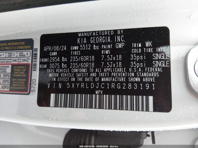 KIA SORENTO S 2024 5XYRLDJC1RG283191 Image 9