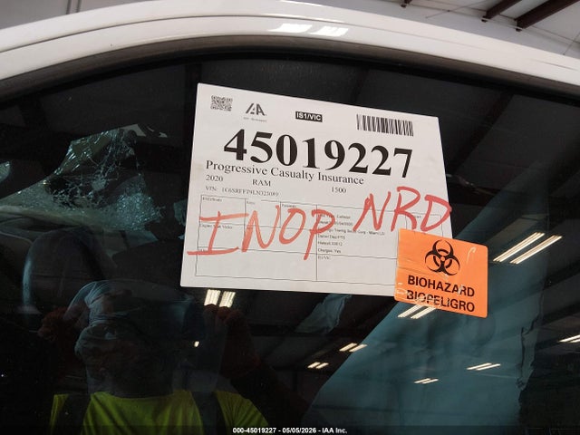 45019227 :رقم المزاد ، 1C6SRFFT9LN323089 vin ، 2020 Ram 1500 Big Horn  4x4 5'7 Box مزاد بيع