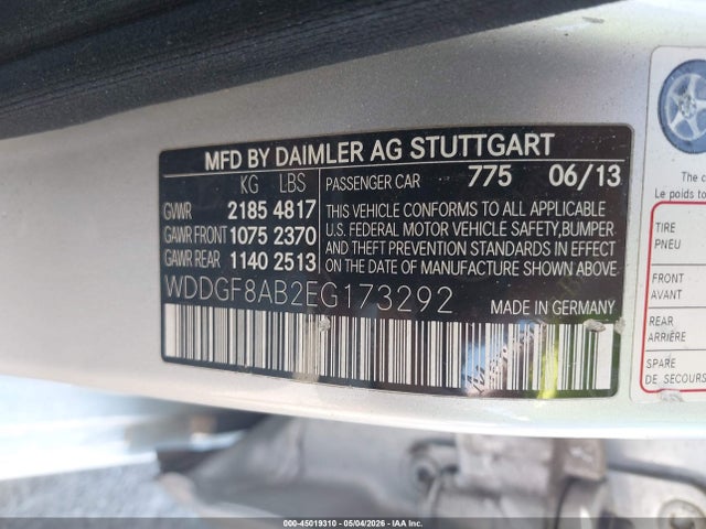 Aukcja sprzedaży 2014 Mercedes-benz C 300 Luxury 4matic, vin: WDDGF8AB2EG173292, numer aukcji: 45019310