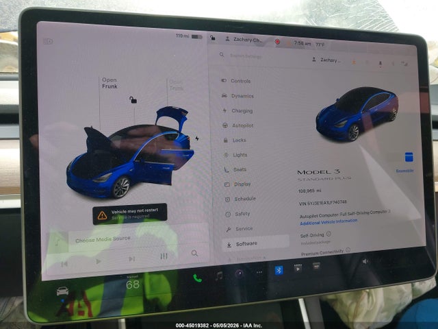5YJ3E1EA1LF740748 Tesla Model 3 Standard Range Plus Rear-wheel Drive/standard Range Rear-wheel Drive