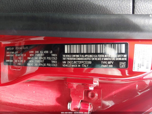 Jeep Renegade Trailhawk 2015 ZACCJBCT2FPC33389 Image 9
