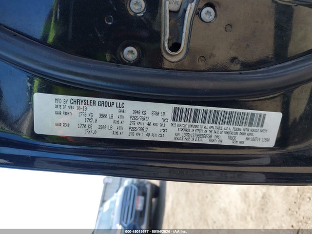Aukcja sprzedaży 2011 Ram Ram 1500 St, vin: 1D7RV1GT9BS568730, numer aukcji: 45019577
