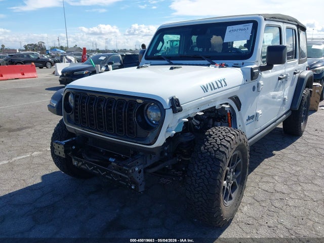 Продажа на аукционе авто 2024 Jeep Wrangler 4xe Willys 4xe, vin: 1C4RJXN62RW220809, номер лота: 45019663