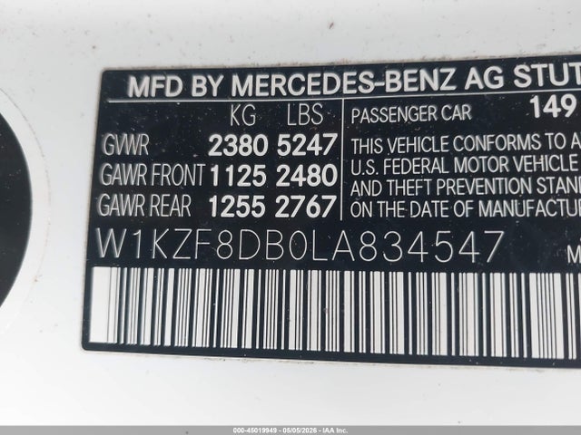 Продажа на аукционе авто 2020 Mercedes-benz E 350, vin: W1KZF8DB0LA834547, номер лота: 45019949