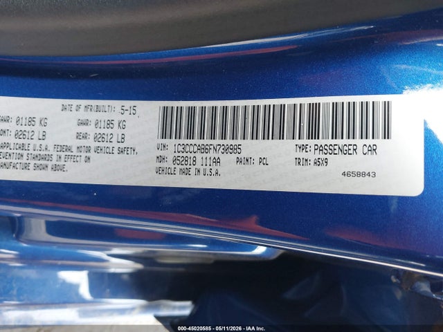 1C3CCCAB6FN730985 Chrysler 200 Limited