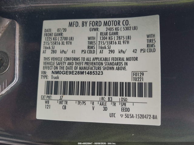 NM0GE9E28M1485323 Ford Transit Connect Xl Passenger