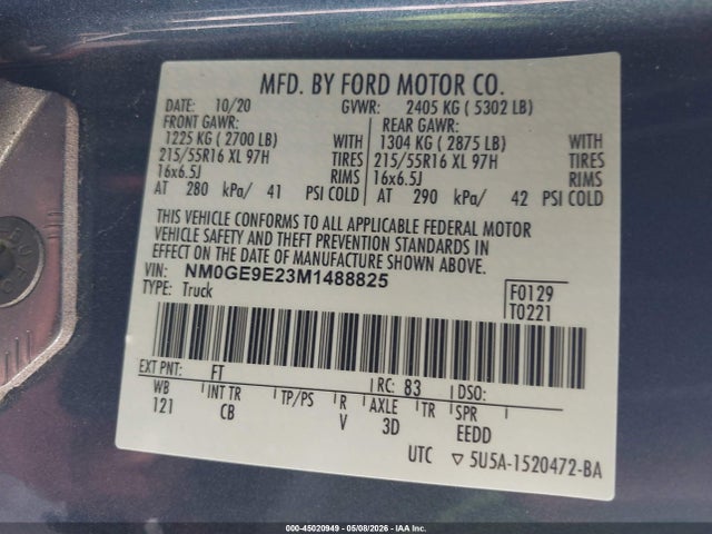 NM0GE9E23M1488825 Ford Transit Connect Xl Passenger