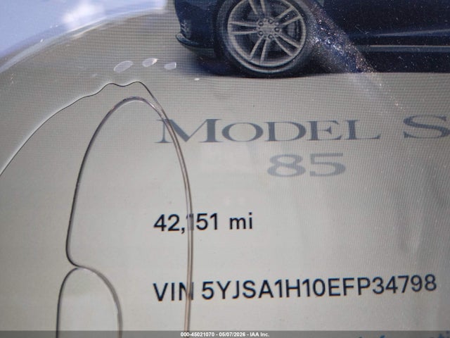 Aukcja sprzedaży 2014 Tesla Model S P85, vin: 5YJSA1H10EFP34798, numer aukcji: 45021070