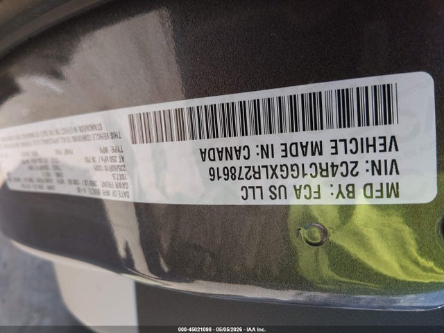 Продаж на аукціоні авто 2020 Chrysler Pacifica Limited, vin: 2C4RC1GGXLR278616, номер лоту: 45021098