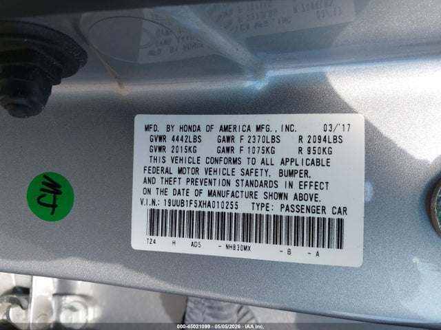 Продаж на аукціоні авто 2017 Acura Tlx Technology Package, vin: 19UUB1F5XHA010255, номер лоту: 45021099