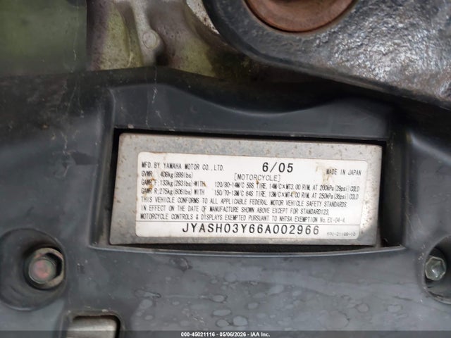 Продаж на аукціоні авто 2006 Yamaha Yp400, vin: JYASH03Y66A002966, номер лоту: 45021116