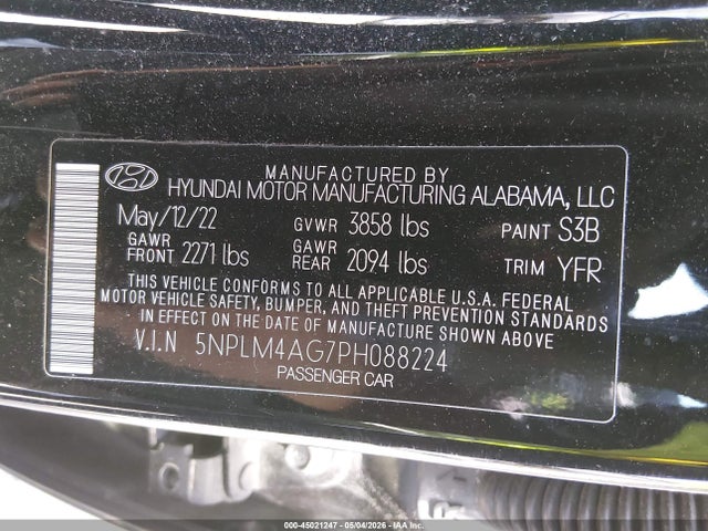 Продажа на аукционе авто 2023 Hyundai Elantra Sel, vin: 5NPLM4AG7PH088224, номер лота: 45021247