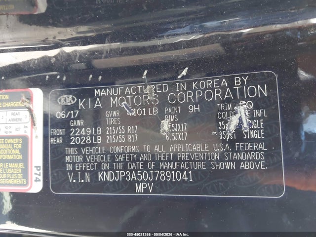 Aukcja sprzedaży 2018 Kia Soul +, vin: KNDJP3A50J7891041, numer aukcji: 45021266