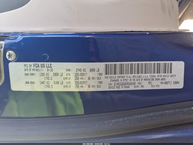 Продаж на аукціоні авто 2019 Dodge Grand Caravan Se, vin: 2C4RDGBG8KR500348, номер лоту: 45021282