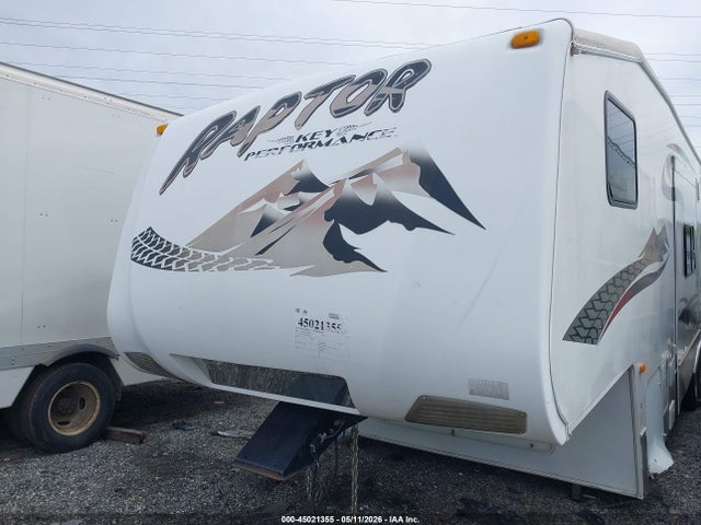 45021355 :رقم المزاد ، 4YDF2992X7R802880 vin ، 2007 Keystone Rv Raptor 299mp Toy Hauler 5th Whl Travel Trailer مزاد بيع