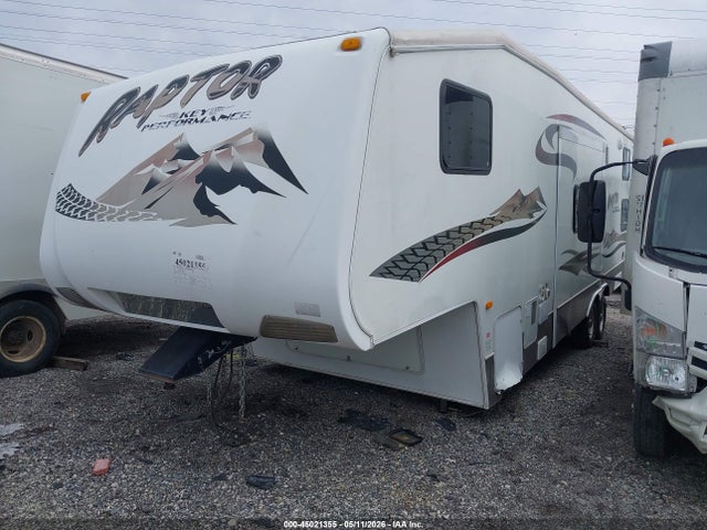 45021355 :رقم المزاد ، 4YDF2992X7R802880 vin ، 2007 Keystone Rv Raptor 299mp Toy Hauler 5th Whl Travel Trailer مزاد بيع