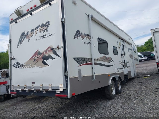 45021355 :رقم المزاد ، 4YDF2992X7R802880 vin ، 2007 Keystone Rv Raptor 299mp Toy Hauler 5th Whl Travel Trailer مزاد بيع