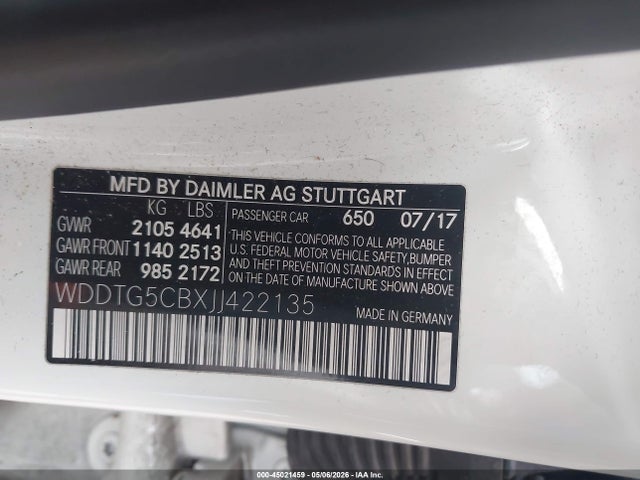 Продажа на аукционе авто 2018 Mercedes-benz Amg Gla 45 4matic, vin: WDDTG5CBXJJ422135, номер лота: 45021459