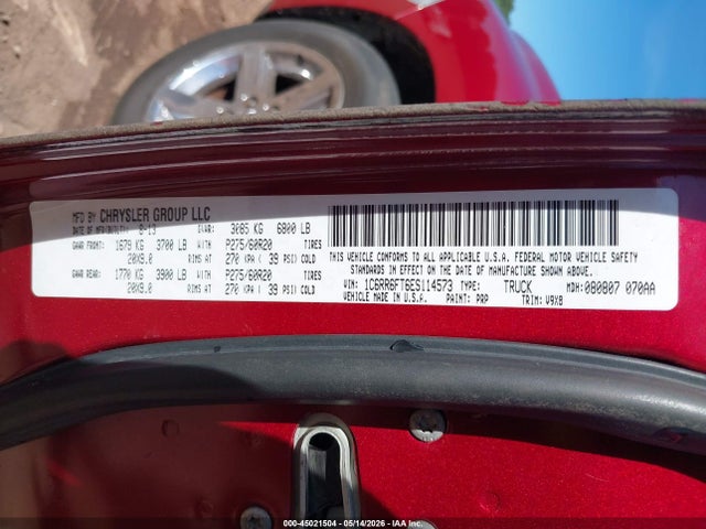 45021504 :رقم المزاد ، 1C6RR6FT6ES114573 vin ، 2014 Ram 1500 Express مزاد بيع