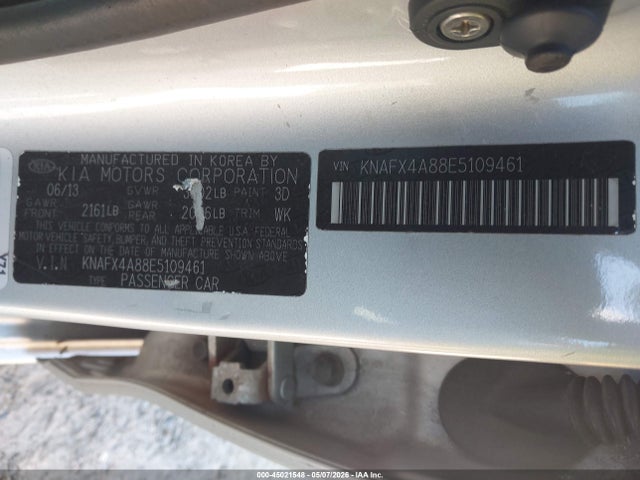 Aukcja sprzedaży 2014 Kia Forte Ex, vin: KNAFX4A88E5109461, numer aukcji: 45021548