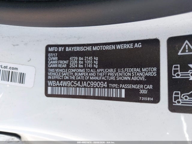 Продажа на аукционе авто 2018 Bmw 440i Xdrive, vin: WBA4W9C54JAC99094, номер лота: 45021678