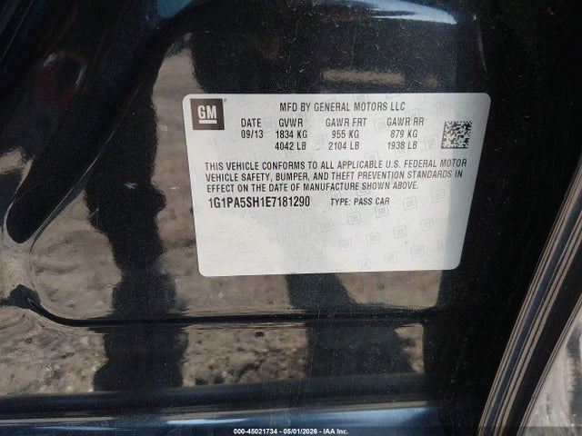 1G1PA5SH1E7181290 Chevrolet Cruze Ls Auto