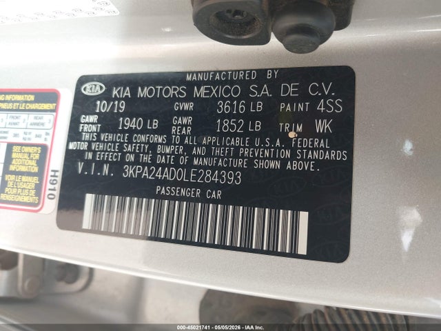 KIA RIO S 2020 3KPA24AD0LE284393 Image 9