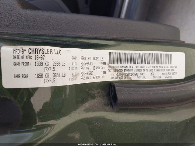 Aukcja sprzedaży 2008 Jeep Commander Sport, vin: 1J8HG48K88C149349, numer aukcji: 45021790