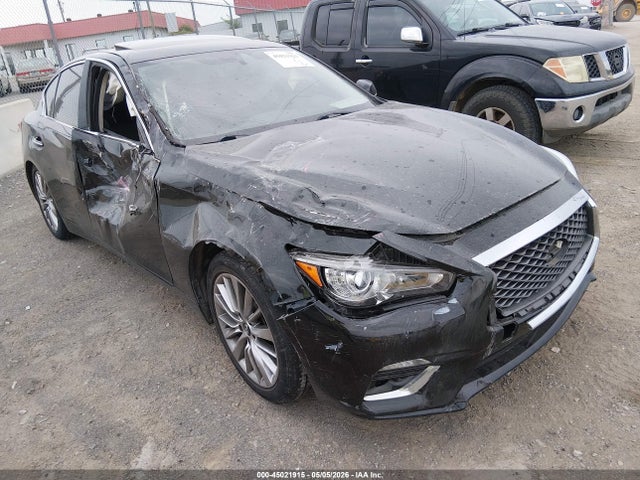 2018 Infiniti Q50 3.0t Luxe მანქანა იყიდება აუქციონზე, vin: JN1EV7AP8JM591879, აუქციონის ნომერი: 45021915