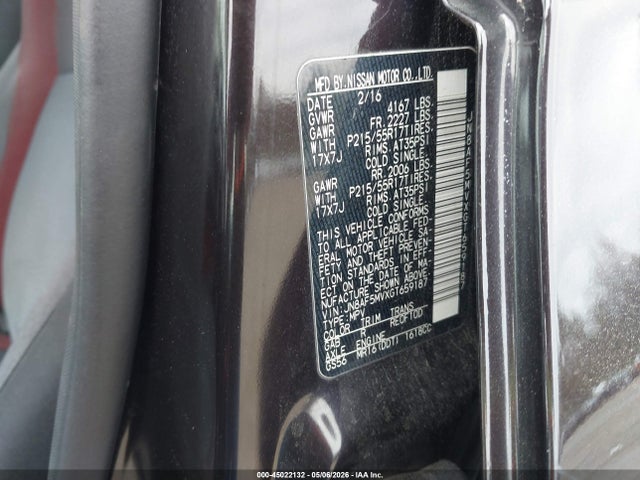 Продаж на аукціоні авто 2016 Nissan Juke Sv, vin: JN8AF5MVXGT659187, номер лоту: 45022132